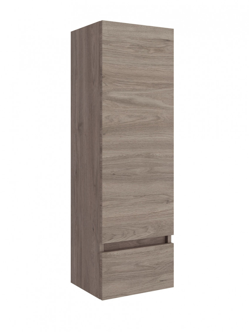Mobile colonna sospeso in legno 1 anta/1 cassetto dim. 300x240x940h mm. mod. Infinity col. Rovere Eternity
