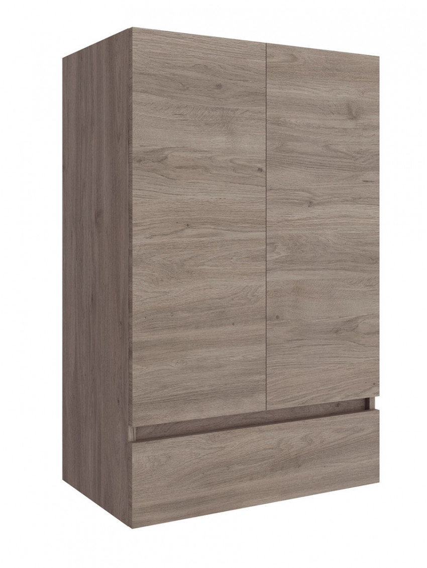 Mobile colonna sospeso in legno 2 ante/1 cassetto dim. 600x240x940h mm. mod. Infinity col. Rovere Eternity