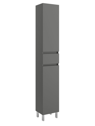 Mobile colonna in legno a 2 ante 1 cassetto dim. 300x240x1820h mm. mod. Infinity col. Grigio Opaco