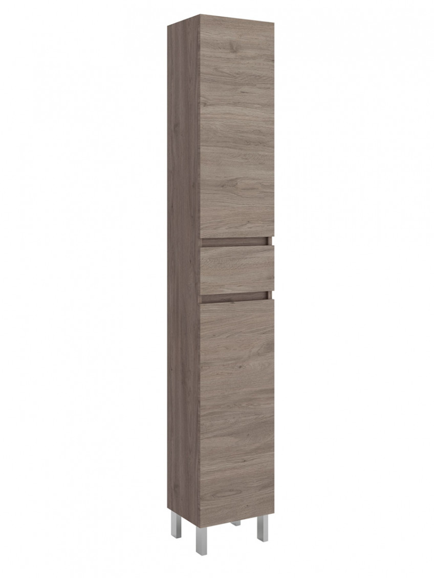 Mobile colonna in legno a 2 ante 1 cassetto dim. 300x240x1820h mm. mod. Infinity col. Rovere Eternity