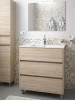 Mobile bagno moderno in legno cm 80  Arenys  rovere Caledonia