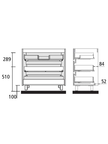 Mobile bagno moderno in legno cm 80  Arenys  rovere Caledonia