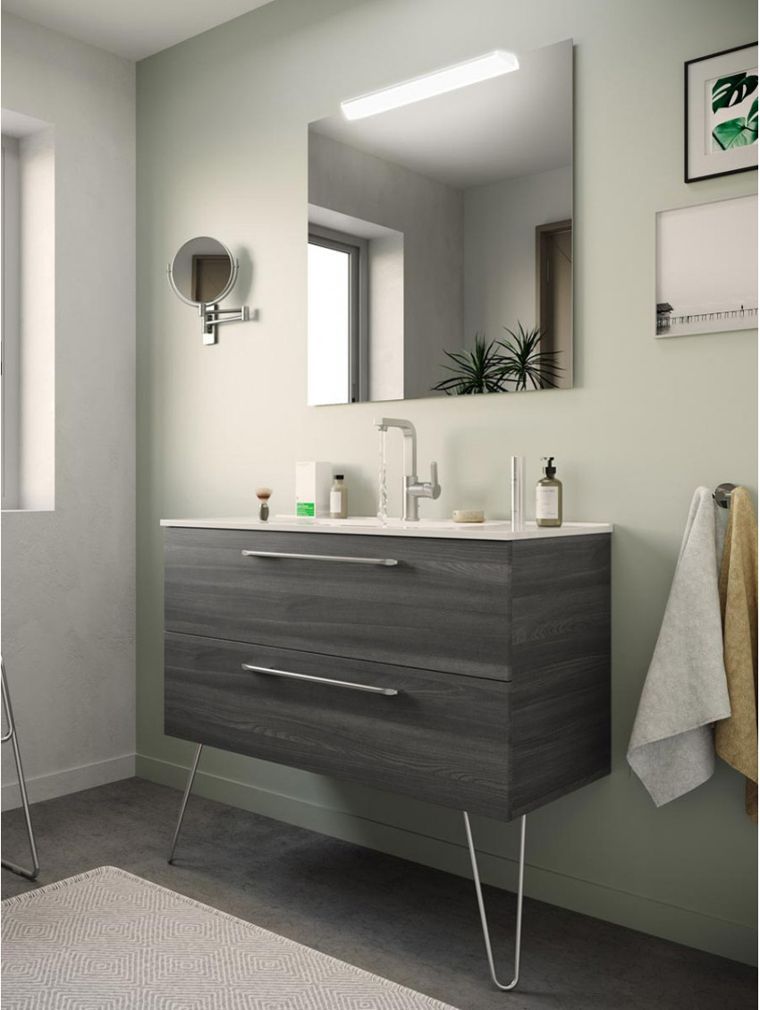 Mobile sospeso in legno 2 cassetti cm 100 Unico Alsazia