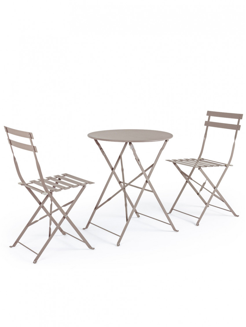 Set tavolo con 2 sedie BRUGES Beige Atmo opaco