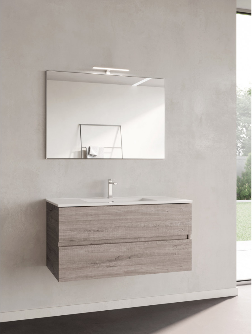 Mobile bagno sospeso cm 100 modello ANDRE PLUS Cenere