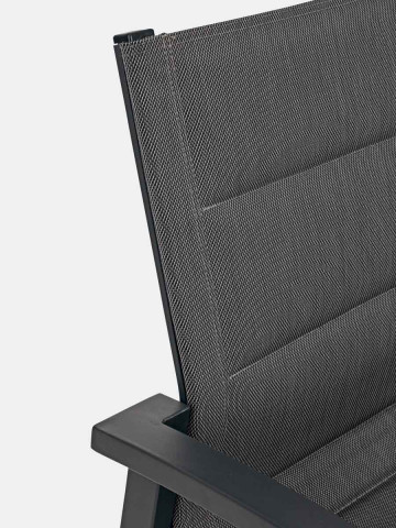 Set salotto giardino con tavolino in alluminio 4 posti Laiken Antracite