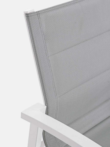Set salotto giardino con tavolino in alluminio 4 posti Laiken Bianco