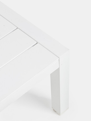 Set salotto giardino con tavolino in alluminio 4 posti Laiken Bianco