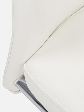 Sedia in similpelle e metallo Thelma colore bianco
