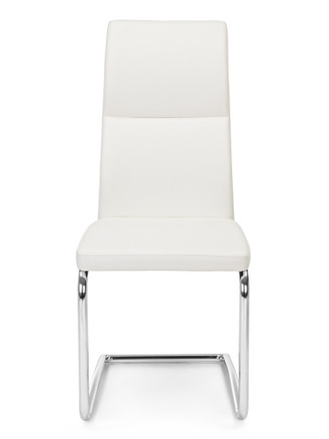 Sedia in similpelle e metallo Thelma colore bianco