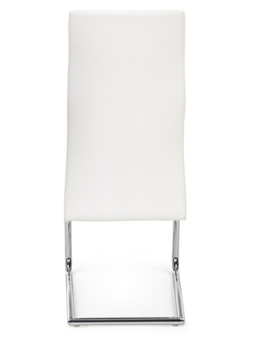 Sedia in similpelle e metallo Thelma colore bianco