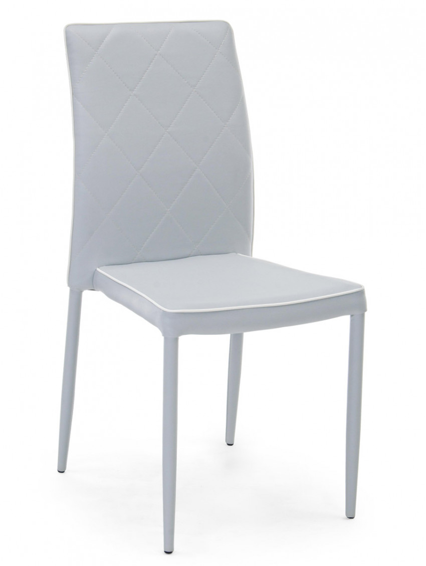 Sedia in similpelle modello Achille colore grigio