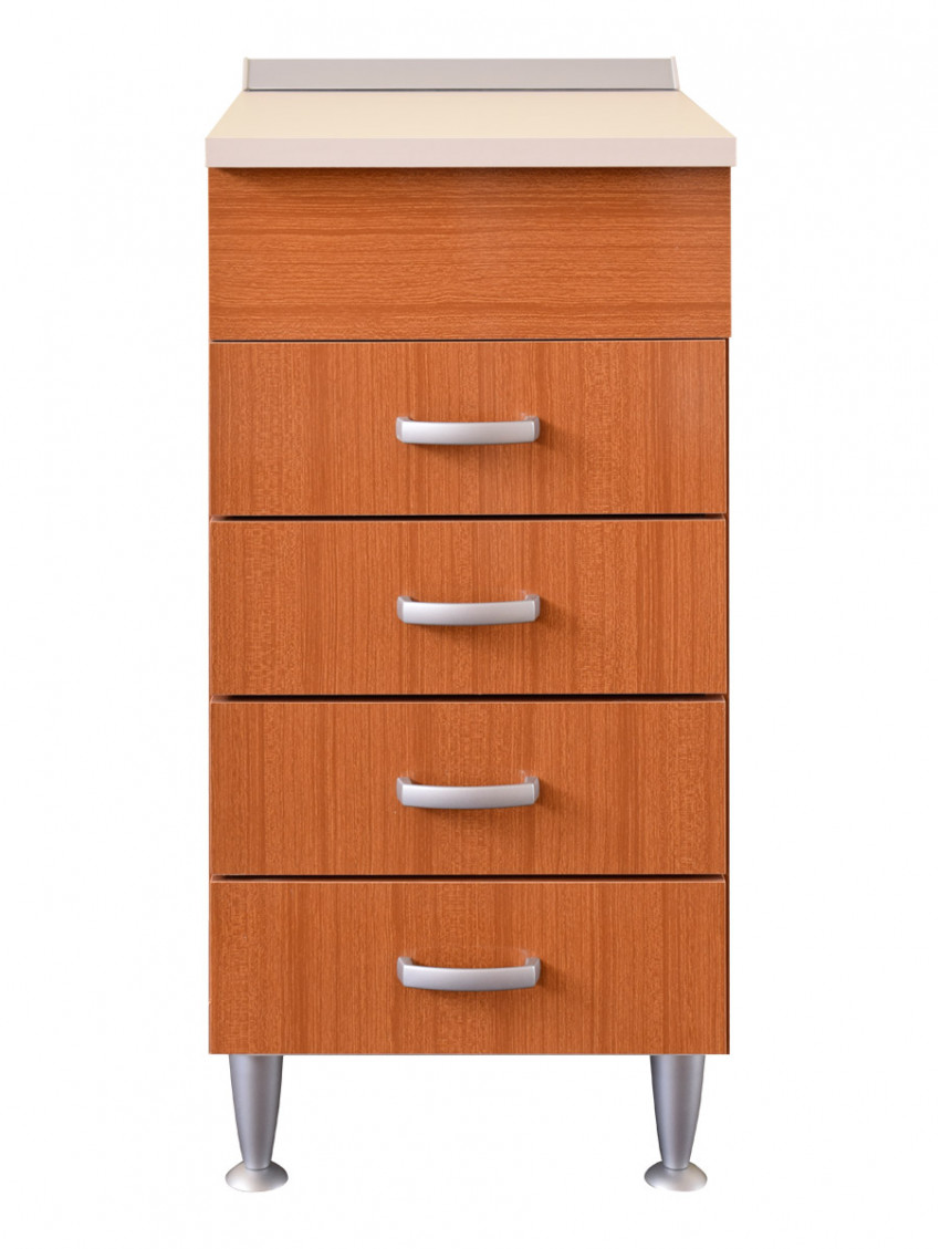 Base 4 cassetti Teak cm L40xP50xH84 serie Basic