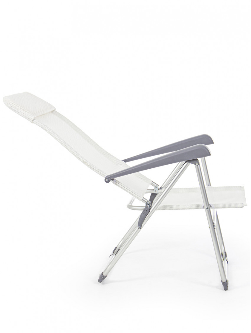 Tavolo Alto Sedia Pieghevole Da Giardino Bianco Grigio BAY 46x57x