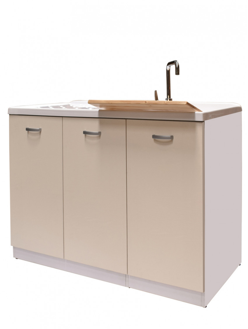 Mobile lavatoio porta lavatrice sx 3 ante cm 124x65 Sfera 2 Avana