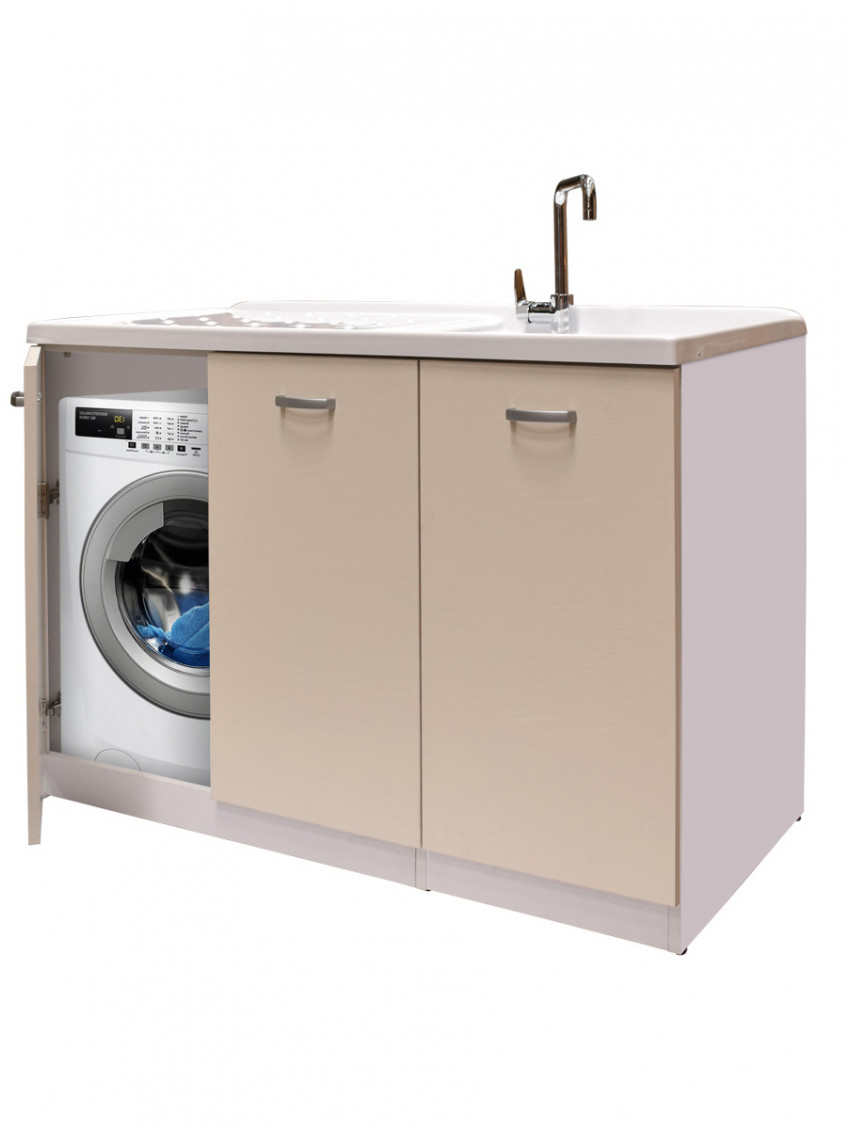 Mobile lavatoio lavanderia cm 109x60 copri lavatrice Sfera dx apert