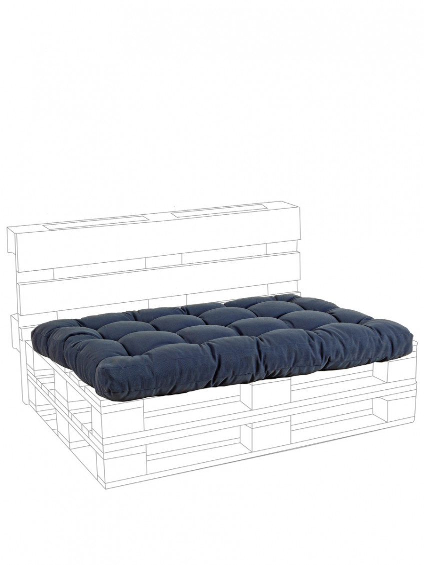 Cuscino seduta per pallet in poliestere gr. 230/mq Poly230 Denim Blu