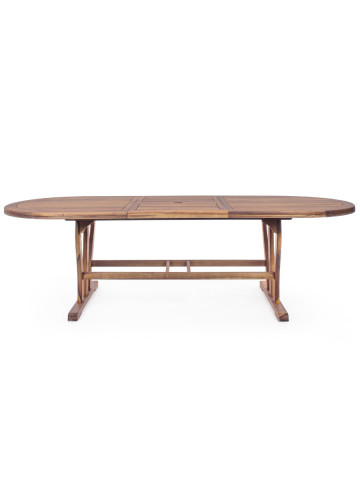 Tavolo ovale in legno 180/240x100 NOEMI OV ALL. colore Acacia