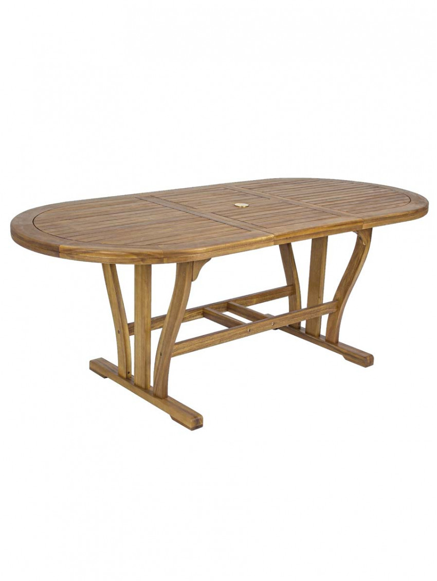 Tavolo ovale in legno 150/200x90 NOEMI OV ALL. colore Acacia