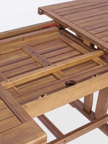 Tavolo ovale in legno 150/200x90 NOEMI OV ALL. colore Acacia