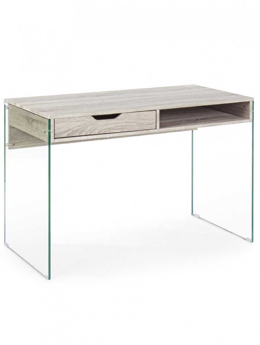 Scrivania con 1 cassetto L110 x P55 x H76 ARMOS Naturale