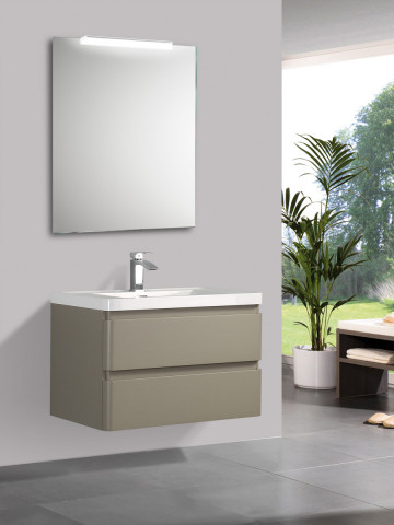 Mobile bagno sospeso cm 80 MEG Taupe Opaco