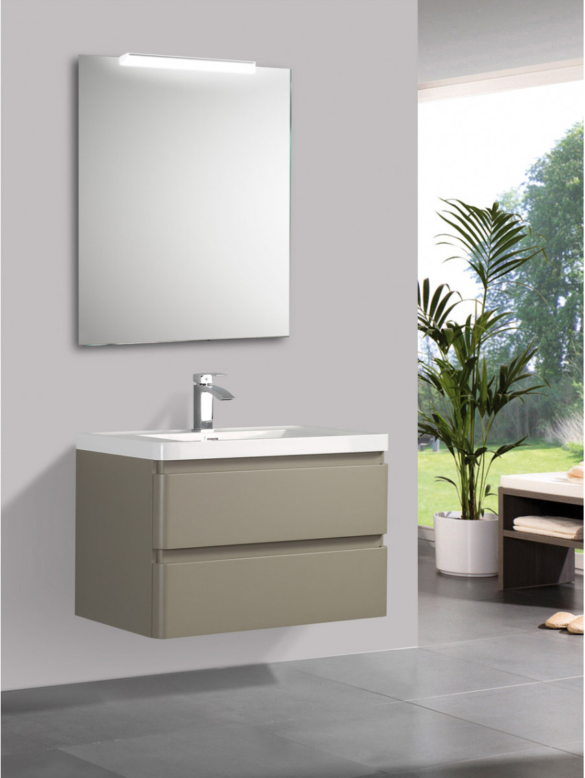 Mobile bagno sospeso cm 80 MEG Taupe Opaco