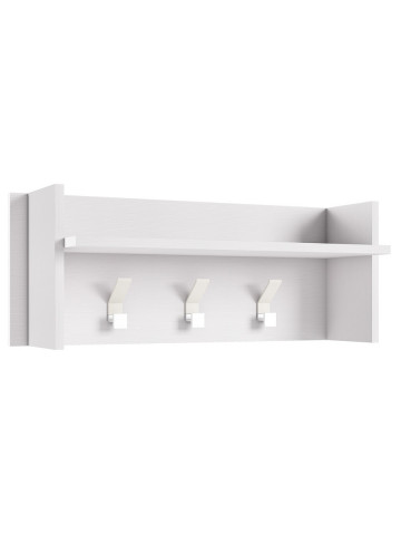 Appendiabiti design con 3 ganci texture 3d L90xP28xH34 cm HALLWAY Bianco