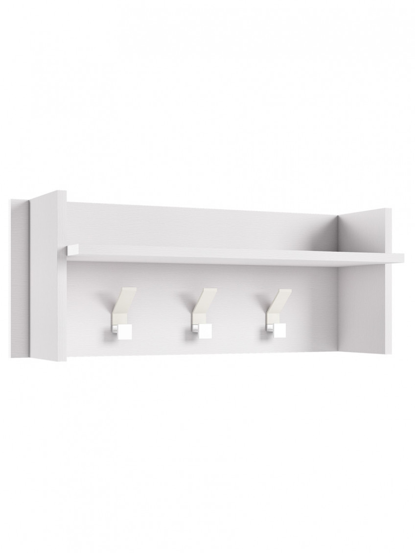 Appendiabiti design con 3 ganci texture 3d L90xP28xH34 cm HALLWAY Bianco