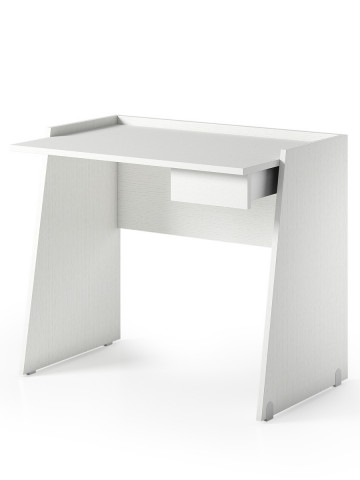 Scrivania porta pc L90xP60xH80 cm CONTEMPORARY Bianco effetto legno