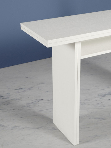 Tavolo consolle allungabile L35/70xP120xH75 cm OPLÀ Bianco effetto legno