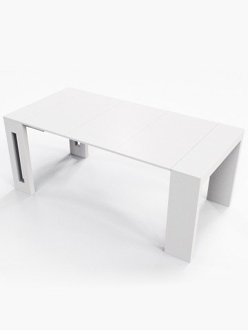 Tavolo consolle estensibile L44/186xP90xH76 cm EXTEND90 Bianco effetto legno