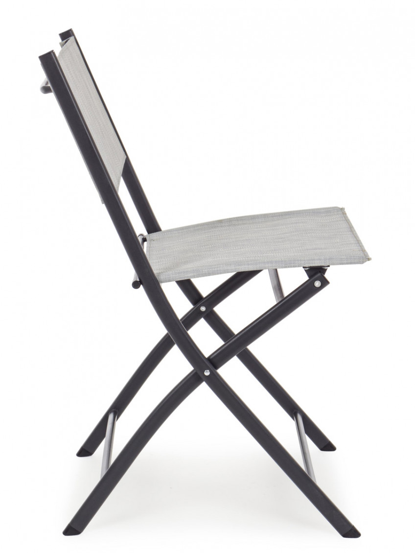 Set 2 sedie regista pieghevoli da giardino Pippa grigio