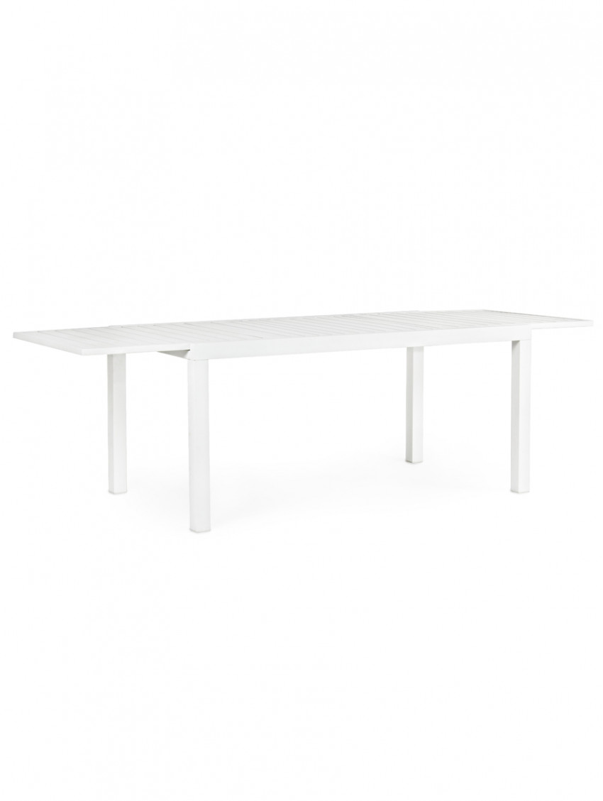 Tavolo allungabile in alluminio L160/240xP90xH75 cm Bizzotto HILDE Bianco