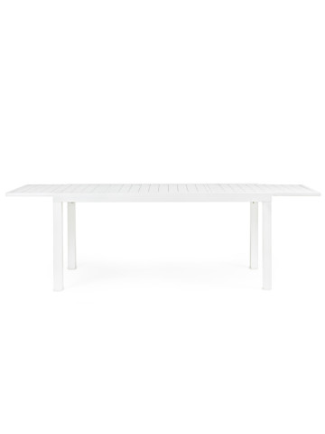Tavolo allungabile in alluminio L160/240xP90xH75 cm Bizzotto HILDE Bianco