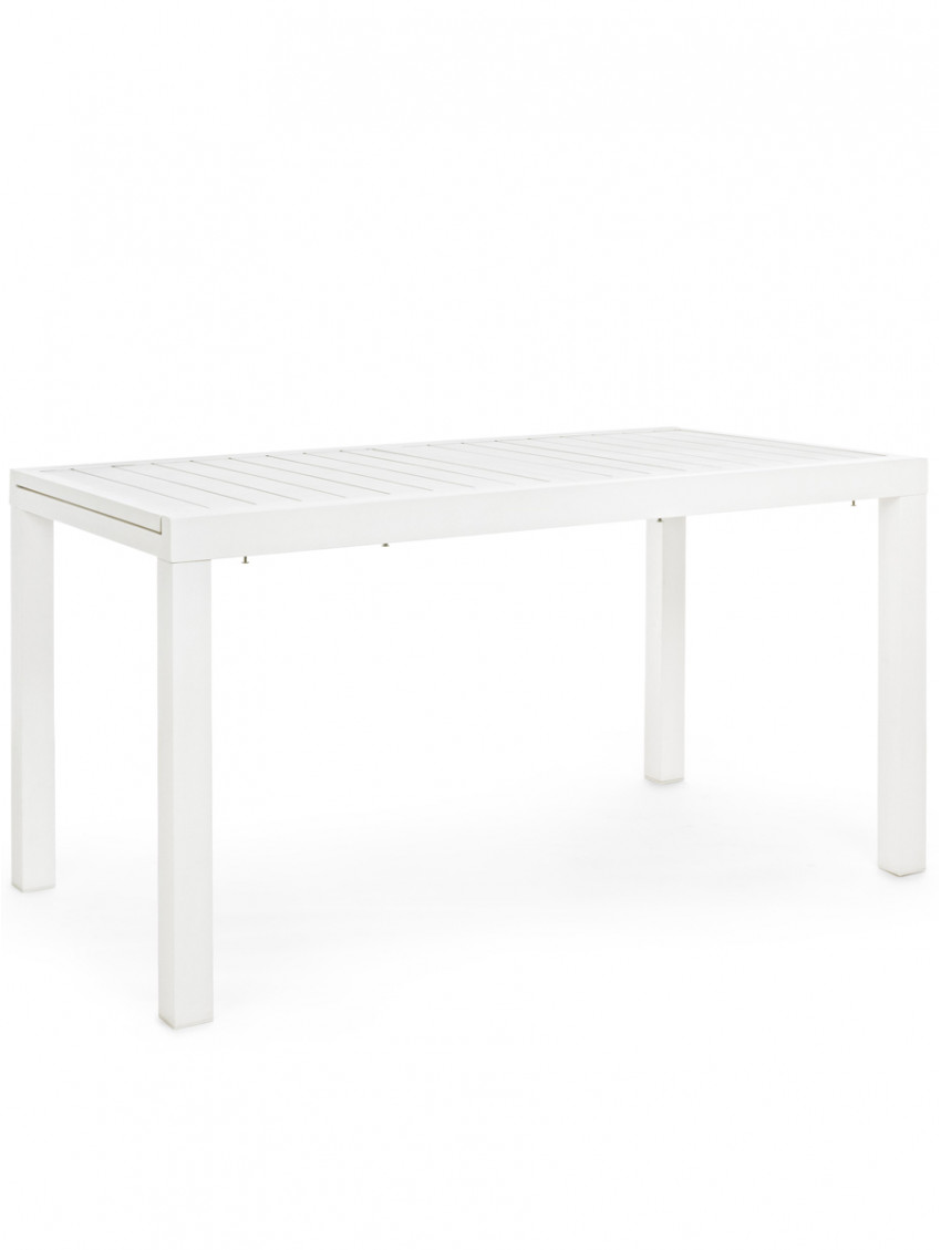 Tavolo allungabile in alluminio L140/210xP77xH75 cm Bizzotto HILDE Bianco