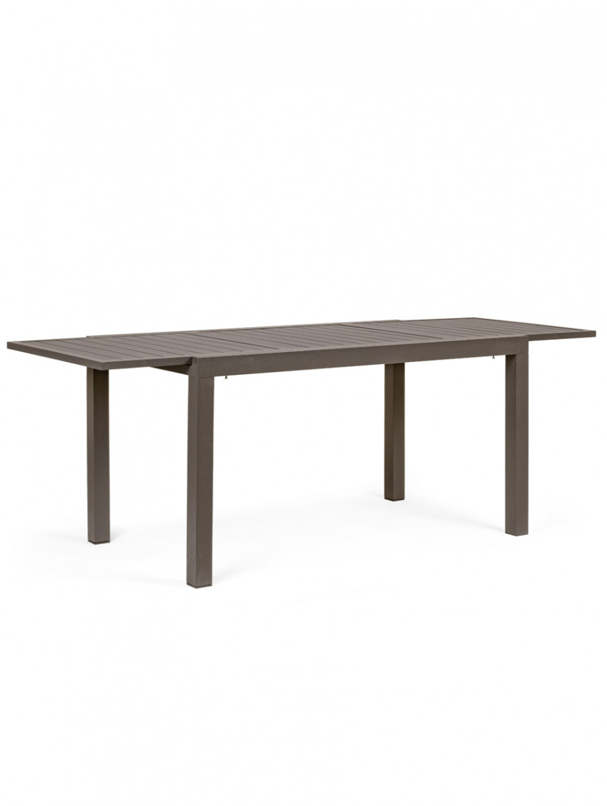 Tavolo allungabile in alluminio L140/210xP77xH75 cm Bizzotto HILDE Coffee