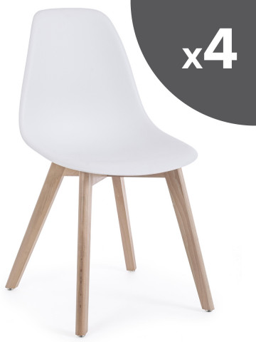 Set 4 sedie modello System Bianco