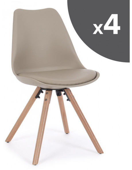 Set 4 sedie modello New Trend Tortora
