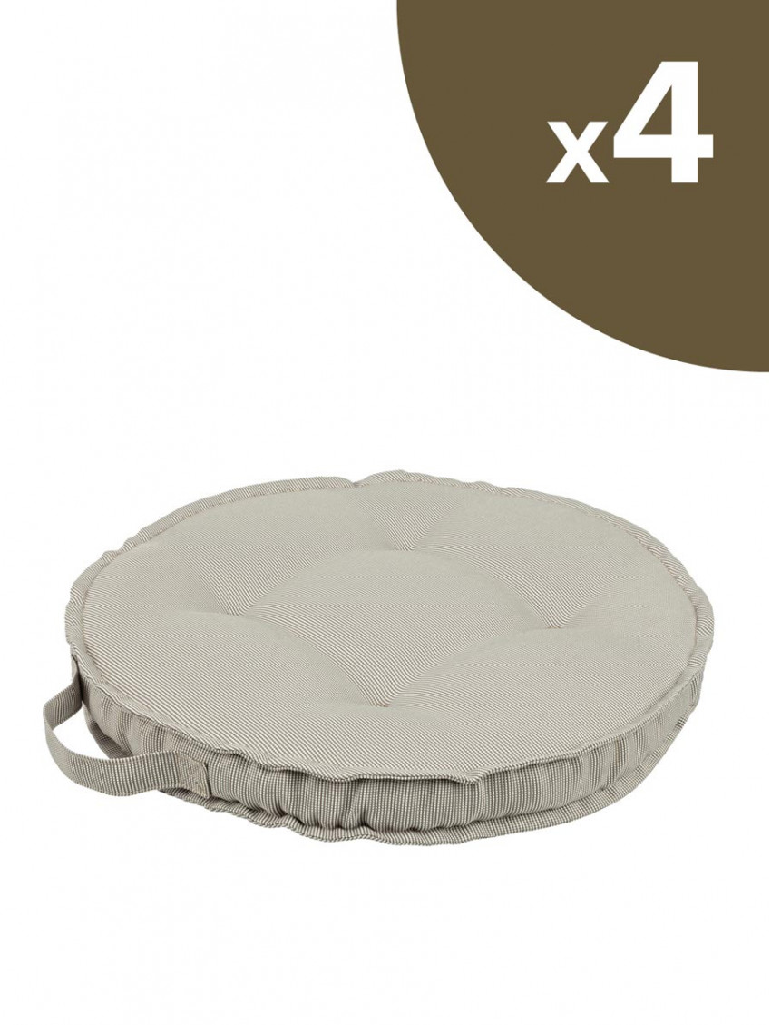 4 Cuscini tondi da appoggio poliestere gr. 230/mq Poly230 Beige