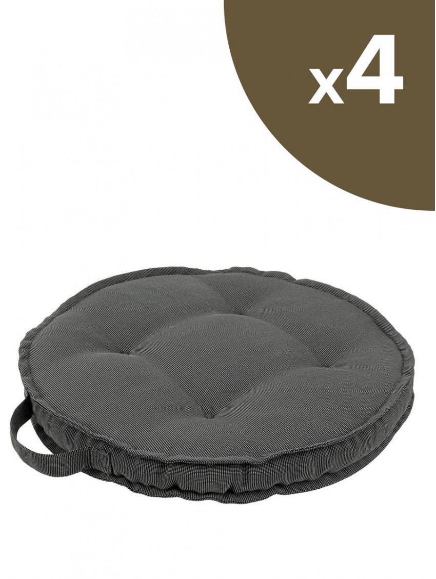 4 Cuscini tondi da appoggio poliestere gr. 230/mq Poly230 Carbon