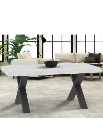 Tavolo rettangolare allungabile cm 160x80 e 180x90 XILON Bianco Michelangelo