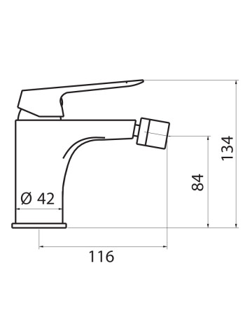 Set 2 Miscelatori lavabo alto e bidet Keller taps con scarico click-clack SKY cromo