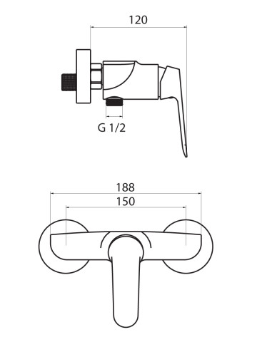 Set 3 Miscelatori lavabo bidet esterno doccia Keller taps scarico click-clack SKY cromo