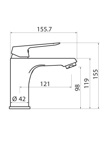 Set 3 Miscelatori lavabo bidet esterno doccia Keller taps scarico click-clack SKY cromo