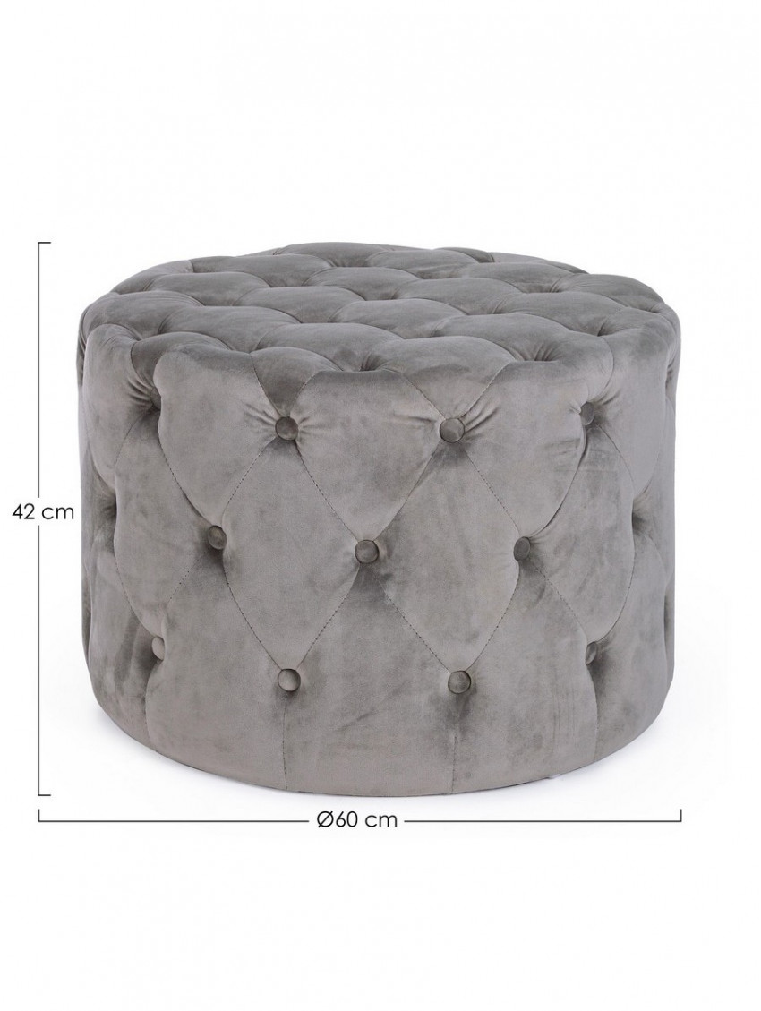 First Hill Endora - Pouf rettangolare in tessuto con motivo a scrittura,  colore: Grigio tempesta : : Casa e cucina