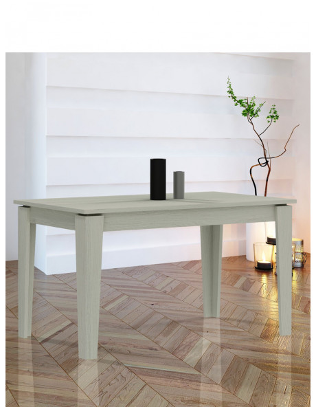 Tavolo rettangolare allungabile in legno 110/150x70 cm URANO Olmo sbiancato