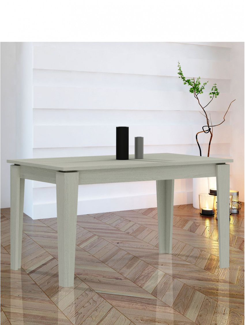 Tavolo rettangolare allungabile in legno 110/150x70 cm URANO Olmo sbiancato