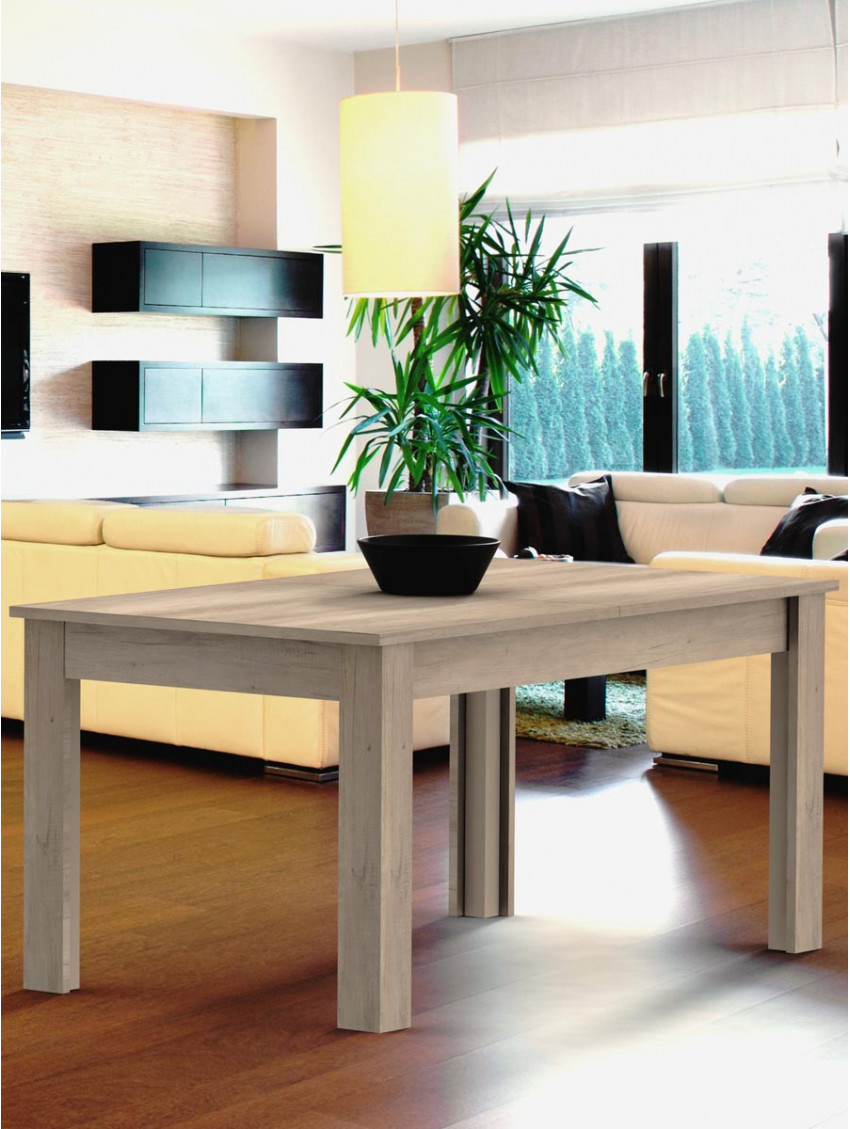 Tavolo rettangolare allungabile in legno 160/320x90 cm ZEFIRO Rovere Gordon 4