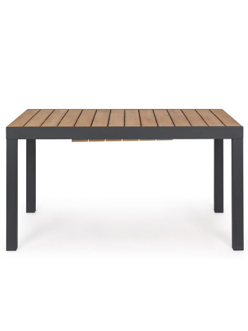 Tavolo giardino rettangolare allungabile in alluminio L140/200xP90xH75 cm ELIAS Antracite